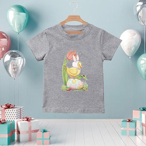 

Bambino (1-4 anni) Da ragazzo maglietta Tee Cartoni animati Floreale Manica corta Top bambini Esterno Di tendenza Giornaliero Primavera Estate Nero 3-7 anni