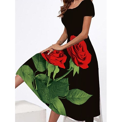 

Dame Afslappet påklædning Kappe Kjole Swing Kjole Blomstret Sommerfugl Trykt mønster Rund hals Maxikjole Mode Gade Daglig Ferierejse Kortærmet Regulær Sort Hvid Gul Forår Sommer S M L XL XXL