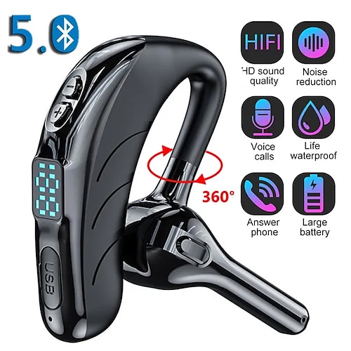 

Hands Free Telephone Driving Headset Ear Hook Bluetooth 5.2 Waterproof Sports Built-in Mic for Apple Samsung Huawei Xiaomi MI Fitness Camping / Hiking Running Mobile Phone Office Business