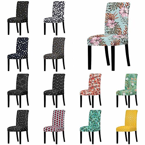 

Dining Chair Cover Stretch Chair Seat Slipcover Elastic Chair Protector For Dining Party Hotel Wedding Soft Washable