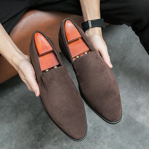 

Homme Unisexe Mocassins et Slip On Décontractées Britanique du quotidien Bureau et carrière Matière synthétique Noir Marron Printemps Automne