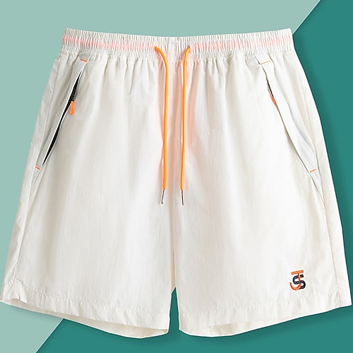 

Homme Short athlétique Short actif Short Short de plage Shorts décontractés Cordon Taille elastique Poche zippée Plein Séchage rapide Court Extérieur Vacances Sortie Mode Décontractées Noir Blanche