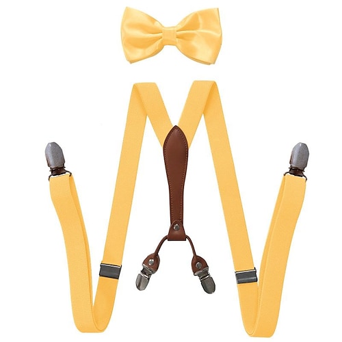 Men's Y-Back 4 Metal Clip Elastic Wide Suspenders Perfect For Both  Casual&Formal