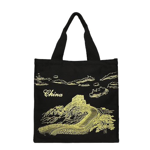 

Per donna Sacca Borsa a tracolla Borsa in tela Borsa a tracolla Tela Shopping Per eventi Duraturo Folk Nero Bianco