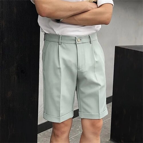 

Herre Shorts Chino Shorts Dress Shorts Bermudashorts Arbeidshorts Lomme عادي utendørs Daglig Ut på byen Gatemote Stilfull Grønn