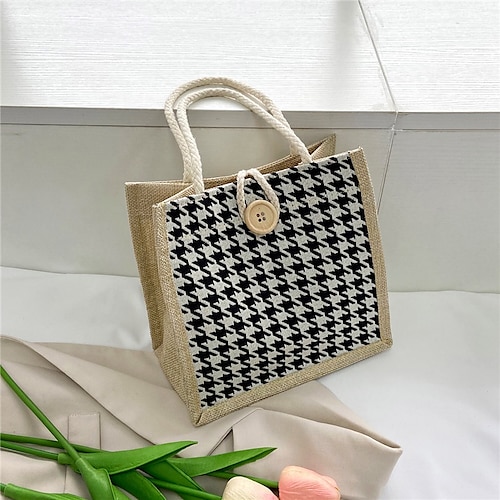 

Per donna Sacca Borsa in tela Tela Shopping Giornaliero Traspirante Duraturo Anti polvere Fantasia geometrica Nero Verde chiaro Rosso