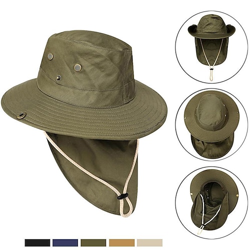 

Hombre Mujer Gorro para el Sol Sombrero Bob Gorro de pesca Al aire libre Portátil Protección solar UV UPF50 Transpirable Sombrero Ejercito verde Negro Azul Marino para Pesca Escalada Playa