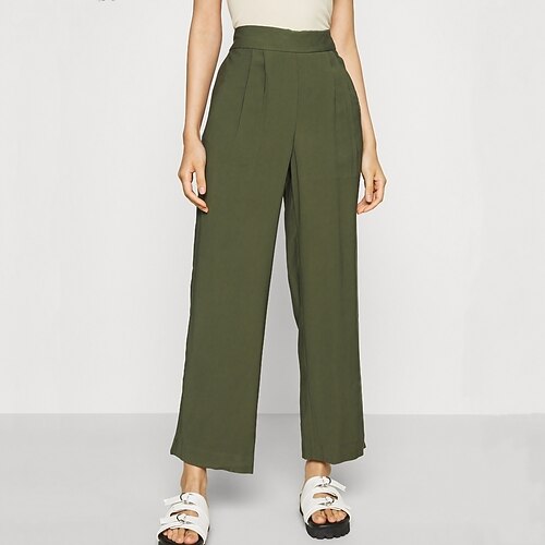 

Per donna Sfacciato Chino Pantaloni Giallo Vino Verde militare Vita normale Essenziale Da ufficio Casual / quotidiano Fine settimana Elasticizzato Lunghezza intera Tinta unita S M L XL XXL