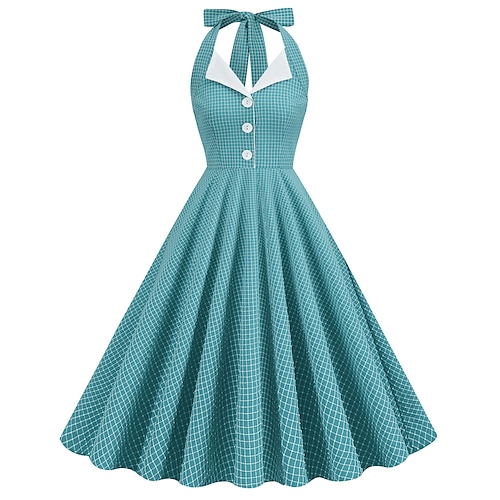 

Audrey Hepburn Retro Vintage Anos 50 vestido de férias Vestidos Vestido Flare Mulheres Ocasiões Especiais Vintage Cosplay Roupa Diária Encontro Vestido Carnaval