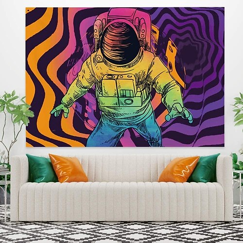 

Astronaut Vortex Wandteppich Kunstdekor Foto Hintergrund Decke Vorhang hängend Zuhause Schlafzimmer Wohnzimmer Dekoration