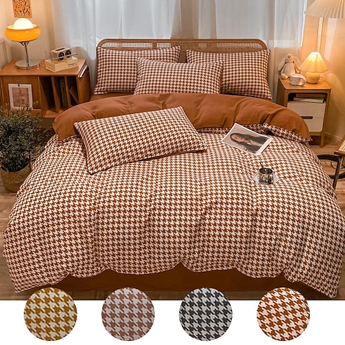 

Plain King Queen-Size-Bettwäsche-Set Twin Full AB doppelseitige Design-Bettwäsche-Sets Einzel-Doppelbett-Bettbezug-Set