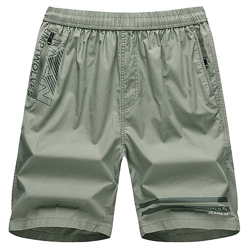 

Herren Sportliche Shorts Aktive Shorts Shorts Kurze Hosen Strandshorts Kurze Hosen Lässige Shorts Elastische Taille Tasche mit Reißverschluss Buchstabe Atmungsaktiv Rasche Trocknung Knielänge Outdoor