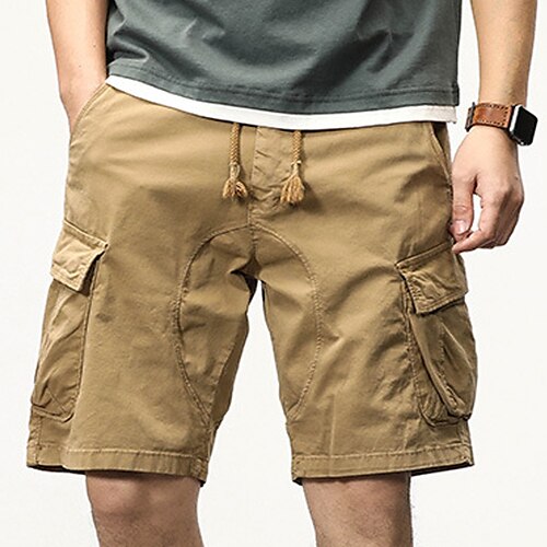 

Herren Cargo Shorts Kurze Hosen Shorts Kurze Hosen Multi Pocket Glatt Komfort Atmungsaktiv Knielänge Outdoor Casual Täglich Sport Modisch Armeegrün Schwarz