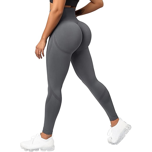 

Per donna Leggings per lo yoga Scrunch Butt Senza cuciture Sollevamento del culo arricciato Fasciante in vita Sollevamento dei glutei Vita alta Yoga Fitness Allenamento in palestra Leggings corti