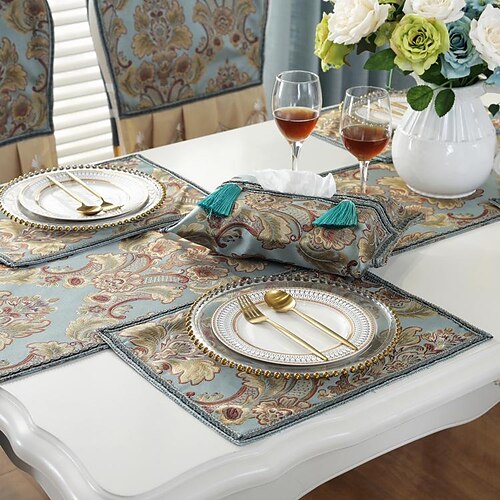 

Farmhouse Placemats Table Mats Heat Resistant Washable Outdoor Placemats for Wedding Kitchen Dining Patio Table Decorations