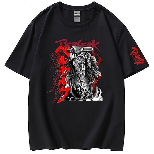 

Furioso Estômago Japonesa/Curta Imprimir Clássico Estilo de rua Camiseta Para Homens Mulheres Unisexo Adulto Hot Stamping 100% Poliéster Casual / Diário