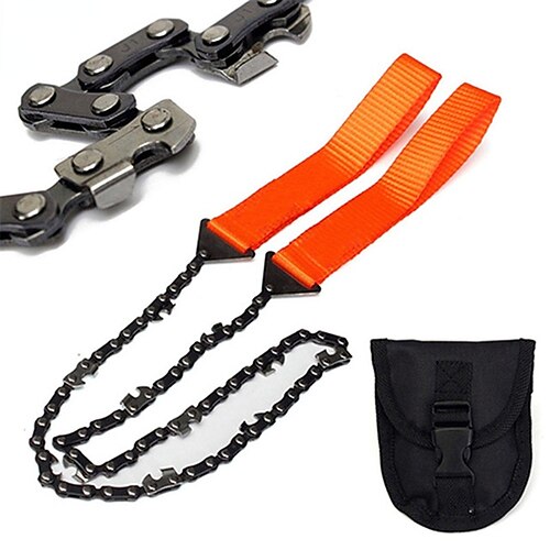 

Taschenkettensäge, Outdoor-Survival-Handkettensäge, Überlebensausrüstung, manuelle Handstahlseil-Kettensäge, Notfall-Kit