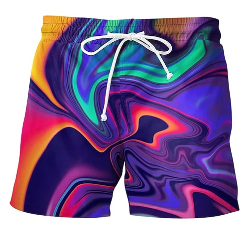 

Per uomo Boxer da surf Pantaloncini da mare Boxer da mare Pantaloncini estivi Pantaloncini da spiaggia A cordoncino con fodera in rete Vita elastica Astratto Stampe astratte Asciugatura rapida Breve