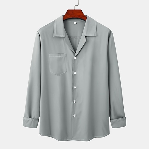 

Hombre Camisa Color sólido Collar Cubano Granate Mar azul Negro Vino Verde Ejército Hogar Casual Ropa Sencillo