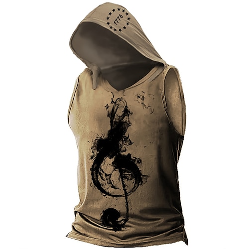 

Homme Sweat à capuche Marron Capuche Graphic Abstrait Imprimer Sport Loisir du quotidien Des sports 3D effet basique Design Décontractées Printemps été Vêtement Tenue Pulls Capuche Pulls molletonnés