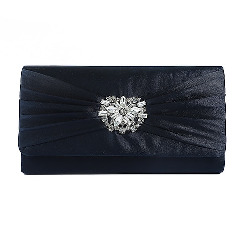 Women's Evening Bag Bridal Purse Evening Bag Top Handle Bag Polyester Alloy  Plain Solid Color Party / Evening Daily Blue Black Pink Dark Red 2023 - US  $39.99