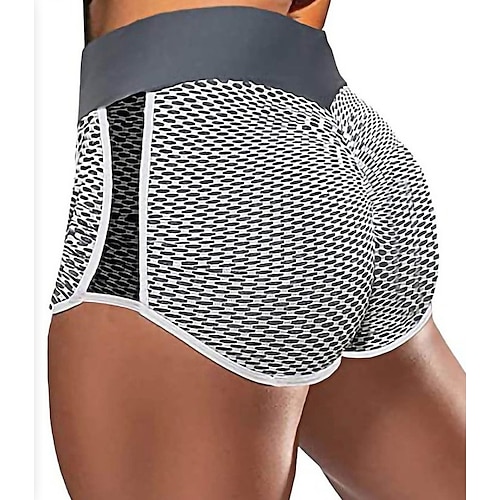 

Dame Sykkelshorts Korte leggings Scrunch Butt Rysjet bak løftende Midjekontroll Rumpeløft Høy Midje Yoga & Danse Sko Trening Treningsøkt Shorts Bunner Svart Grå Spandex sport Sportsklær Høy