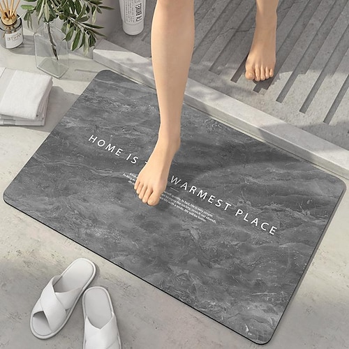 

Diatomaceous Earth Bath Mat Super Absorbent Toilet Door Quick-Drying Foot Mat Entry Door Mat Non-Slip Mat