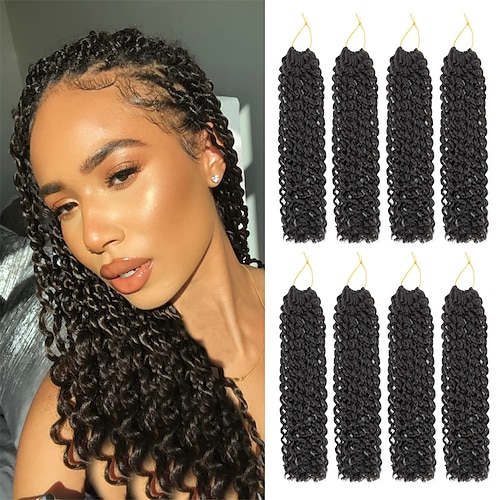 12Inch Passion Twist Hair Short Water Wave Snythetic Crochet