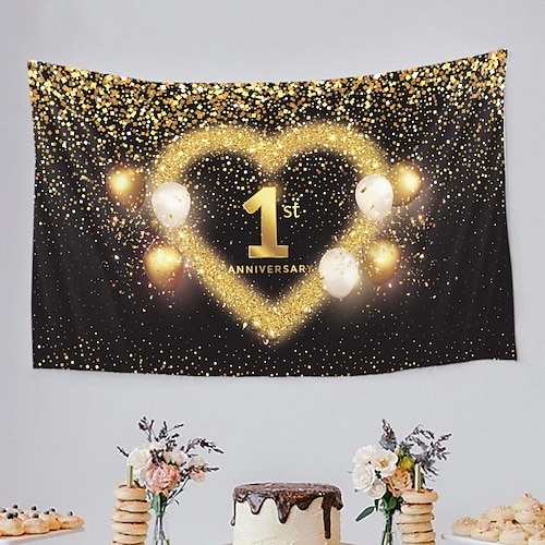 

casamento grande parede tapeçaria feliz aniversário arte decoração fotografia pano de fundo cobertor cortina pendurado casa quarto sala de estar decoração