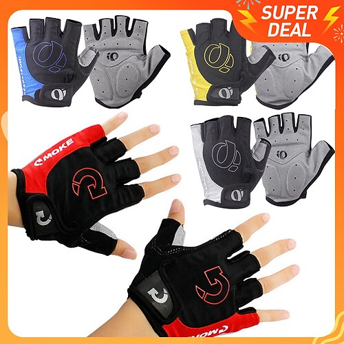 

Bike Gloves Cycling Gloves Fingerless Gloves Half Finger Mountain Bike MTB Road Bike Cycling City Bike Cycling Anti-Slip Breathable Protective Sports Gloves Lycra Yellow Red Blue for Adults' Camping