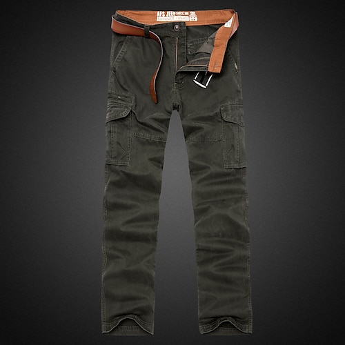 

Per uomo Pantaloni cargo Pantaloni Tasca con cerniera Multi tasca Liscio Comfort Esterno Giornaliero Per uscire Streetwear Moderno Verde militare Blu Reale