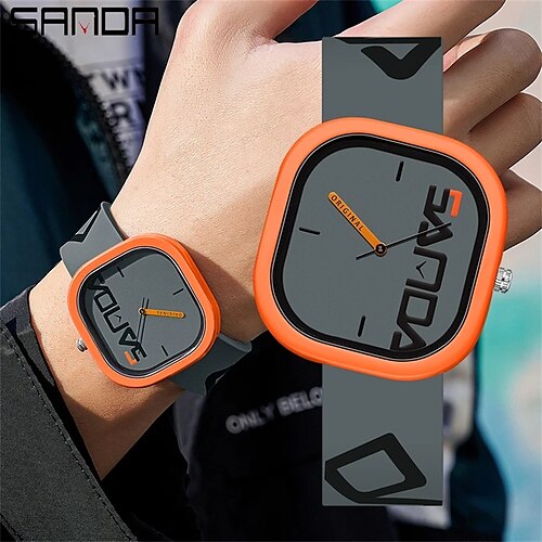 

Sanda montre à quartz pour homme luxe sport horloge étanche conception simple montre-bracelet pour hommes bracelet en silicone montres