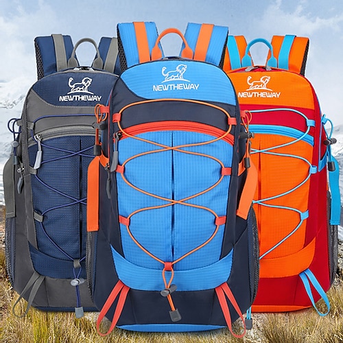 

35-45 L Wanderrucksack Rucksack Regendicht Atmungsaktiv Klappbar Leicht Schweißableitend Außen Jagd Angeln Wandern Klettern Nylon Blau Orange Dunkelblau