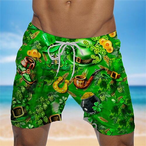 

Herre Surfeshorts Badeshorts Sommershorts Strandshorts Snorer med mesh fôr Elastisk midje Planter Grafiske trykk Hurtigtørkende Kort Avslappet Daglig Ferie Bohem Hawaiisk Lysegrønn Grønn Mikroelastisk