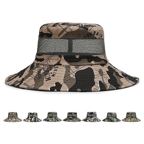 

Hombre Mujer Gorro para el Sol Sombrero Bob Gorro de pesca Al aire libre Portátil Protección solar UV Resistente al Viento UPF50 Sombrero Poliéster Caqui Digital Verde militar caqui Camuflaje gris