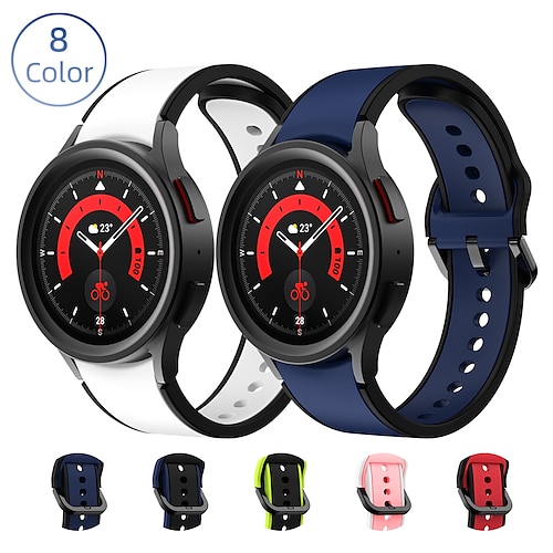 

Reim til Smartklokke til Samsung Galaxy Watch 5 Pro 45mm 4 Classic 42mm 46mm 3 41mm Active 2 40mm 44mm Gear Sport S2 Classic Silikon Smartklokke Stropp Quick Release 20mm Vanntett Justerbar Sportsrem