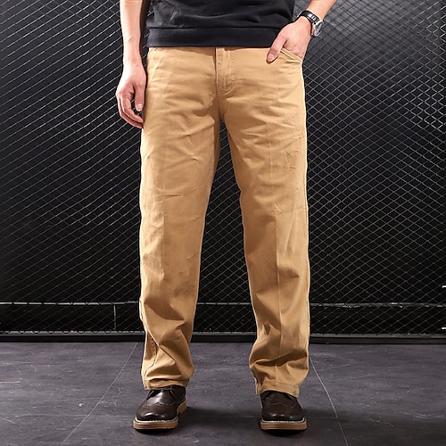 

Per uomo Pantaloni cargo Pantaloni Pantaloni da paracadute Tasche Gamba dritta Liscio Comfort Indossabile Esterno Giornaliero Per uscire 100% cotone Sportivo Moda Verde militare Cachi