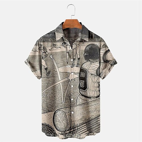 

Herren Hemd Hawaiihemd Sommerhemd Grafik-Drucke Bowlingkugel Umlegekragen Schwarz Rosa Grün Khaki Outdoor Strasse Kurze Ärmel Button-Down Bedruckt Bekleidung Tropisch Modisch Hawaiianisch Designer