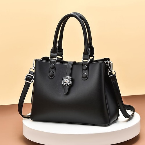 

Per donna Borsetta Borsa a tracolla Borsa per pannolini pelle sintetica Ufficio Giornaliero Bottoni Massima capacità Tinta unica Giallo ocra Nero Mandorla