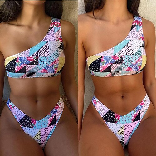 

Mujer Bañadores Bikini Normal Traje de baño 2 Piezas Estampado Graphic Arco Iris Trajes de baño Deportes Verano