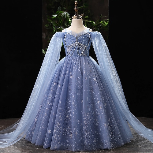 

Da principessa Lungo Abito da damigella d'onore bambina Compleanno Elsa congelata Bambine Abito da ballo carino Misto cotone e poliestere con Paillettes Brillante e glitterato Frozen Misura 3-16 anni