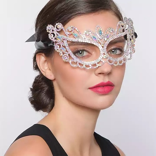 

mode rhinestone maske halloween fest geometrisk rhinestone maske simpelt tilbehør pige