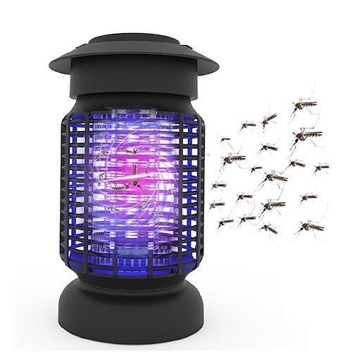 

1 pc repelente de mosquitos elétrico mata mosquito lâmpada luz bug zapper 360 interior e exterior mosca matando lâmpada fácil de limpar cobertura de 860 pés/80 m assassino eficaz para mosquitos