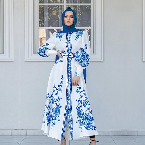 

arabe musulman Adultes Femme Religieux Arabe saoudien Robe Abaya Pour Polyester Ramadan Robe