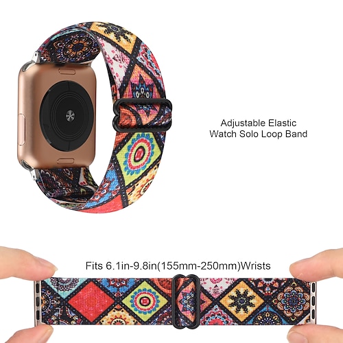 

Bucle en Solo Loop Compatible con Apple Watch Correa 38mm 40mm 41mm 42mm 44mm 45mm 49mm Trenzado Transpirable Tejido Nailon correa de repuesto para iwatch Series Ultra 8 7 6 5 4 3 2 1 SE