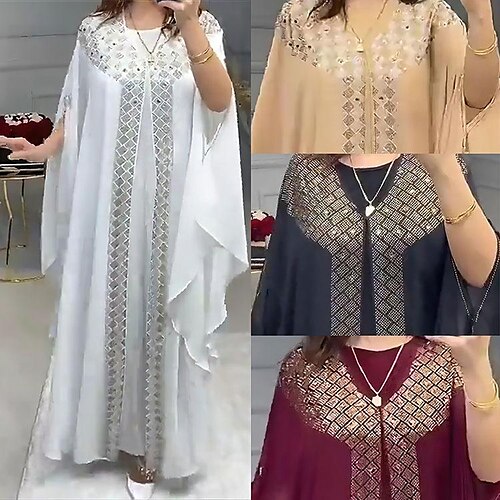 

arabisch Muslim Erwachsene Damen Religiös Saudi-Arabisch Kleid Abaya Für Chiffon Ramadan Kleid