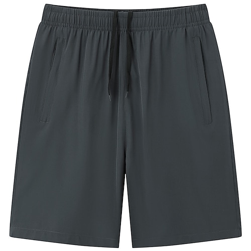 

Homme Short athlétique Short actif Short Shorts décontractés Poche Cordon Taille elastique Plein Confort Séchage rapide Longueur genou Extérieur Vacances Sortie Sportif mode Noir Gris