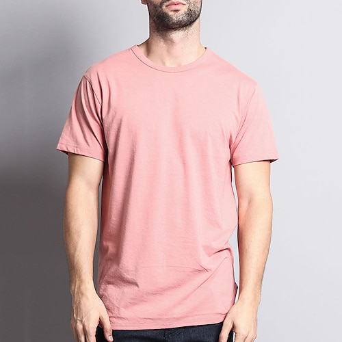 

Herre T-shirt Oversized skjorte Vanlig Rund hals Ferierejse I-byen-tøj Kort Ærme Tøj Sej Stilfuld Enkel Klassisk Stil