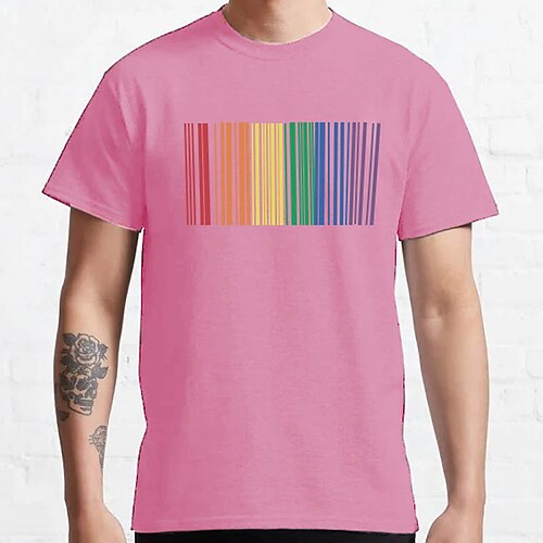 

Herre T-shirt Grafiske T-shirts Pride skjorte Regnbue Grafiske tryk Rund hals udendørs Ferierejse Kort Ærme Trykt mønster Tøj Gade Designer Basale