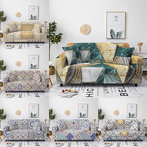 

Elastischer Sofabezug Schonbezug Elastischer Sofabezug für Sessel Loveseat 4- oder 3-Sitzer L-Form Chaiselongue für Wohnzimmer Staubdichter Cove-Couchschutz